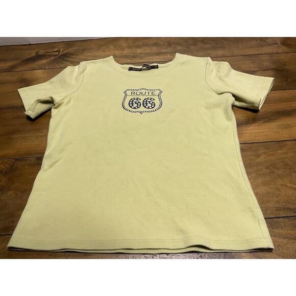DOUBLE D RANCH ROUTE 66 SHORT SLEEVE TSHIRT SIZE XL YELLOW - Picture 5 of 9